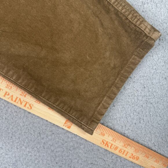 LL Bean Corduroy Pants Mens 35x30 Brown Natural Fit Stretch Country 502838 Gorp - Picture 11 of 12